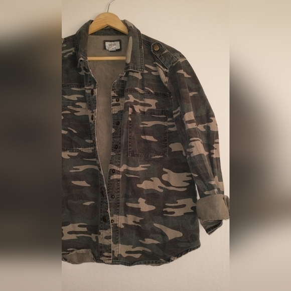 Grunge 90s 60's Vintage Retro Feel Camouflage Jacket Size Medium - Picture 3 of 5